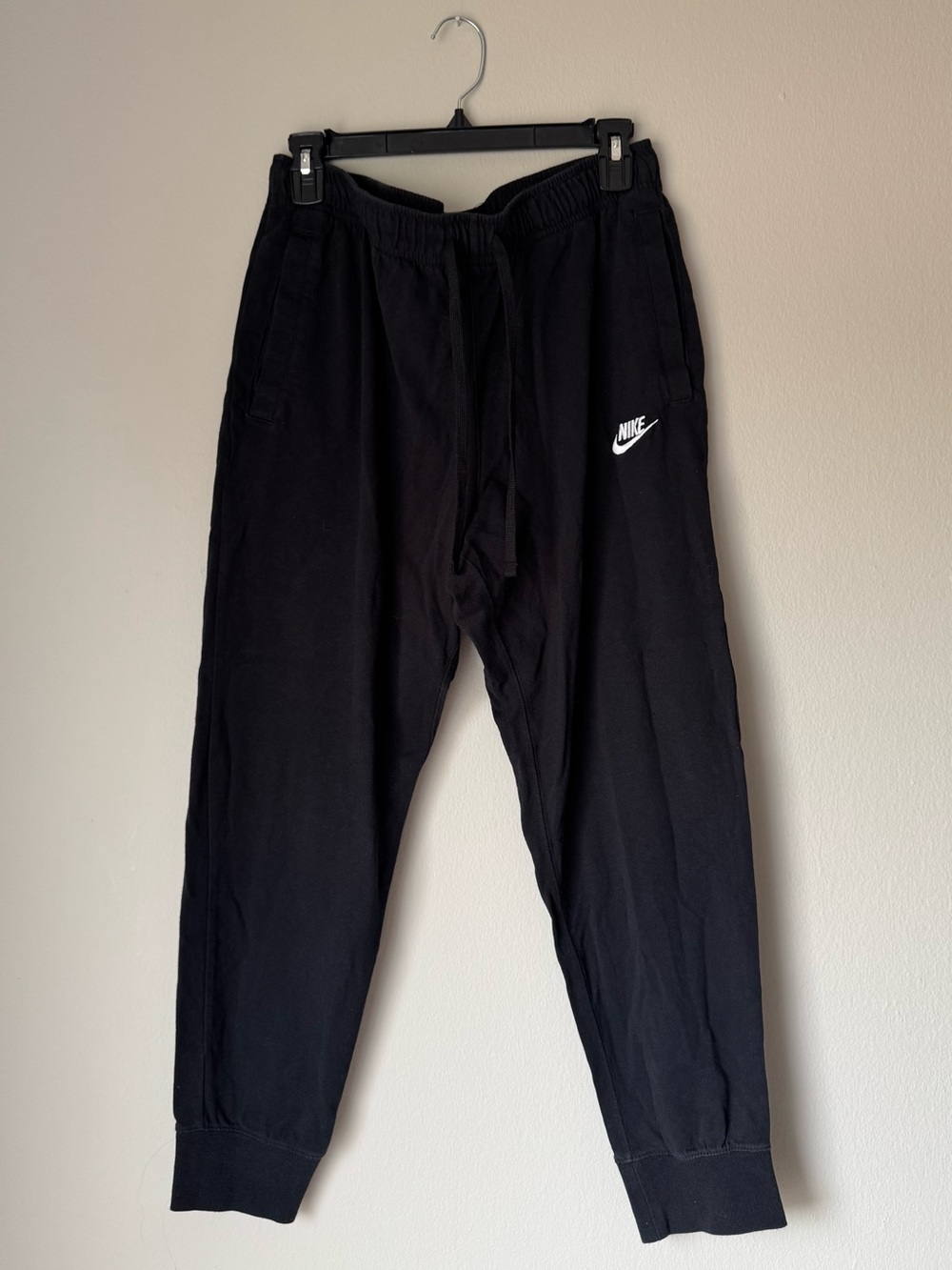 Nike Black Women's Jogger Pants with White Swoosh